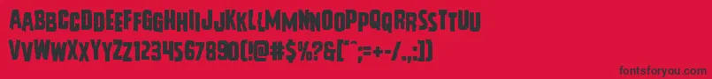 Vicioushungerstag Font – Black Fonts on Red Background