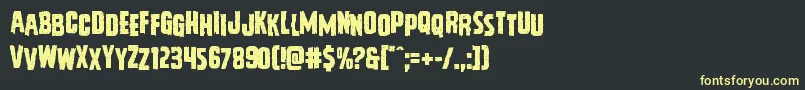 Vicioushungerstag Font – Yellow Fonts on Black Background