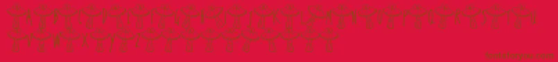 Police First Contact – polices brunes sur fond rouge