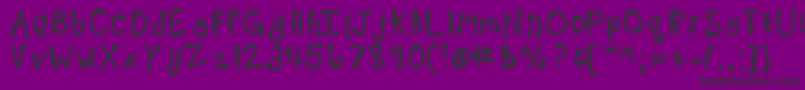 フォントKbcheetahrita – 紫の背景に黒い文字