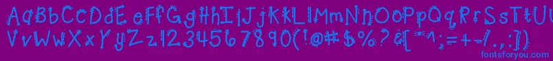 Kbcheetahrita Font – Blue Fonts on Purple Background