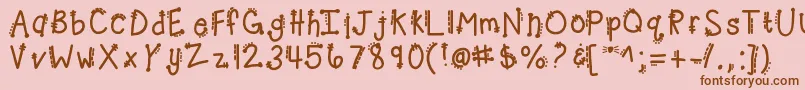 Kbcheetahrita Font – Brown Fonts on Pink Background