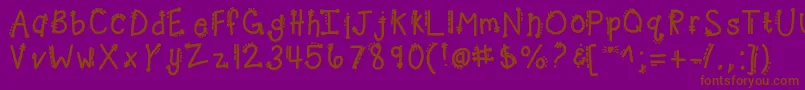 Kbcheetahrita Font – Brown Fonts on Purple Background