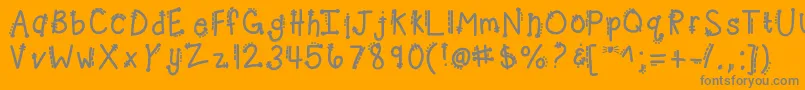 Kbcheetahrita Font – Gray Fonts on Orange Background