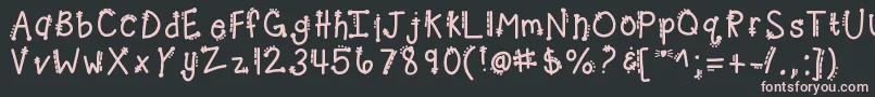 Kbcheetahrita Font – Pink Fonts on Black Background