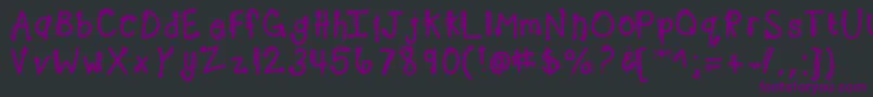 Шрифт Kbcheetahrita – фиолетовые шрифты на чёрном фоне