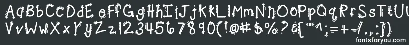 Kbcheetahrita-fontti – valkoiset fontit mustalla taustalla
