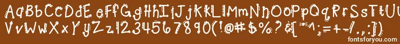 Kbcheetahrita Font – White Fonts on Brown Background