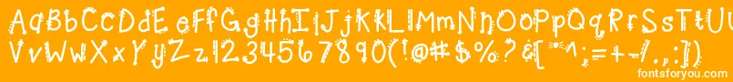 Kbcheetahrita Font – White Fonts on Orange Background