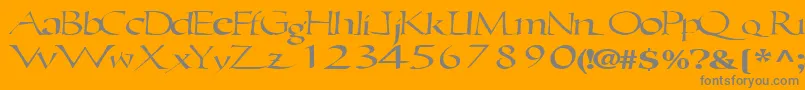 Ericbrush21RegularTtext Font – Gray Fonts on Orange Background