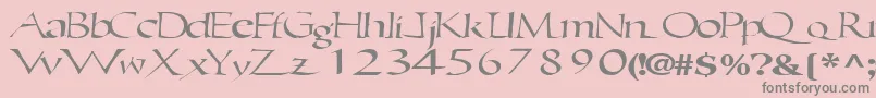 Ericbrush21RegularTtext Font – Gray Fonts on Pink Background