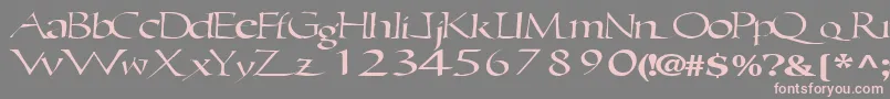 Ericbrush21RegularTtext Font – Pink Fonts on Gray Background
