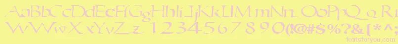 Ericbrush21RegularTtext Font – Pink Fonts on Yellow Background