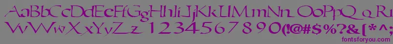 Ericbrush21RegularTtext Font – Purple Fonts on Gray Background
