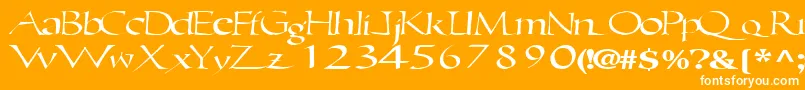 Ericbrush21RegularTtext Font – White Fonts on Orange Background