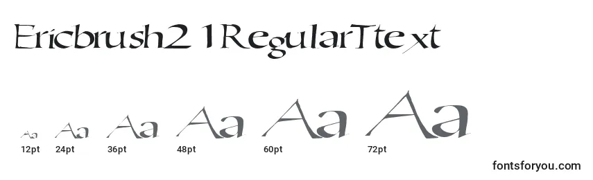 Размеры шрифта Ericbrush21RegularTtext