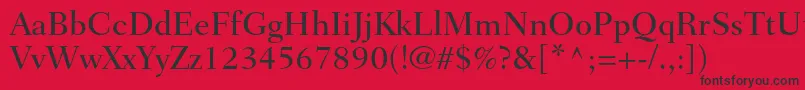 FairfieldltstdMedium Font – Black Fonts on Red Background