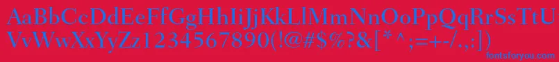 FairfieldltstdMedium Font – Blue Fonts on Red Background