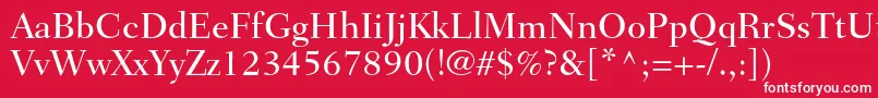 FairfieldltstdMedium Font – White Fonts on Red Background