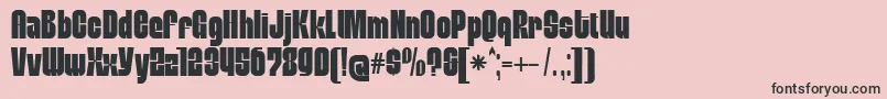 MobleysansCondensed-fontti – mustat fontit vaaleanpunaisella taustalla
