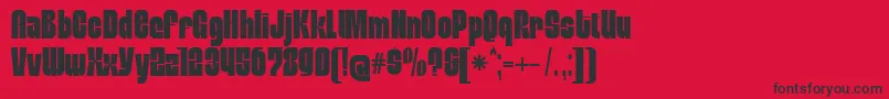 MobleysansCondensed Font – Black Fonts on Red Background