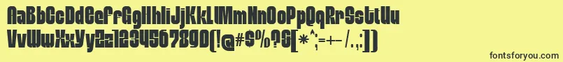 MobleysansCondensed Font – Black Fonts on Yellow Background