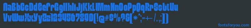 MobleysansCondensed Font – Blue Fonts on Black Background