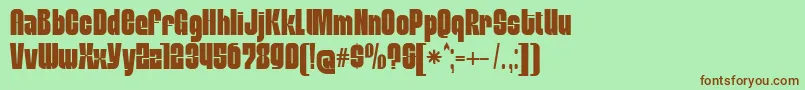 MobleysansCondensed Font – Brown Fonts on Green Background