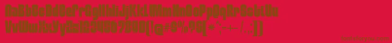 MobleysansCondensed Font – Brown Fonts on Red Background