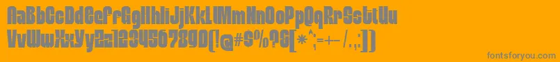 MobleysansCondensed Font – Gray Fonts on Orange Background