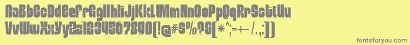 Шрифт MobleysansCondensed – серые шрифты на жёлтом фоне