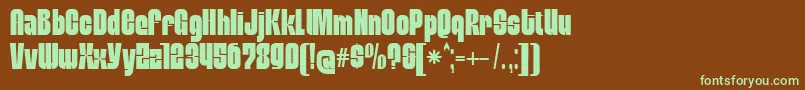 MobleysansCondensed Font – Green Fonts on Brown Background