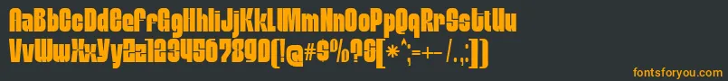 MobleysansCondensed Font – Orange Fonts on Black Background