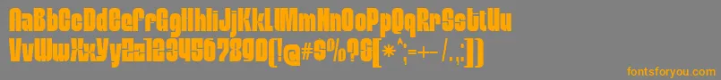MobleysansCondensed Font – Orange Fonts on Gray Background