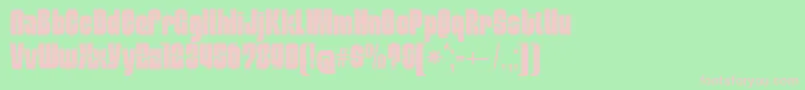 MobleysansCondensed Font – Pink Fonts on Green Background