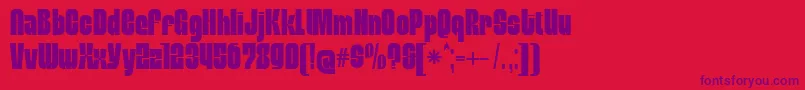 MobleysansCondensed Font – Purple Fonts on Red Background