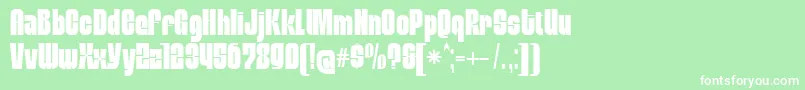 MobleysansCondensed Font – White Fonts on Green Background