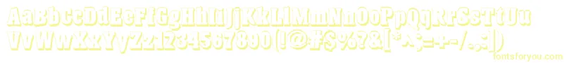 HansenShadow Font – Yellow Fonts on White Background