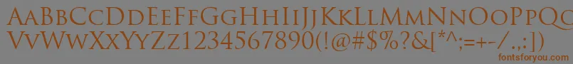 TrajanproRegular Font – Brown Fonts on Gray Background