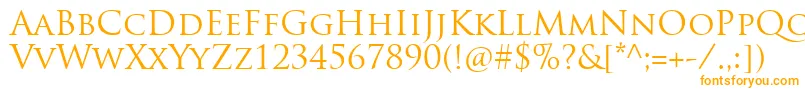 TrajanproRegular-fontti – oranssit fontit