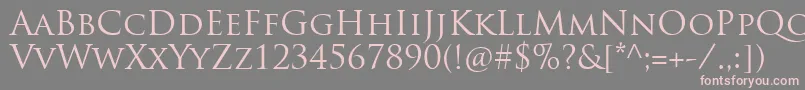 TrajanproRegular Font – Pink Fonts on Gray Background