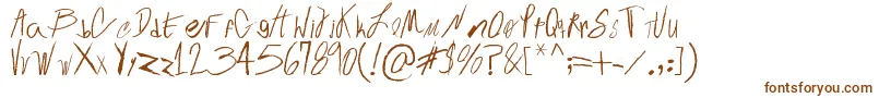 Шрифт CreativeChalk – коричневые шрифты на белом фоне