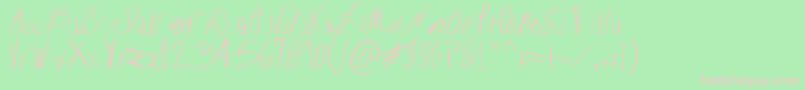 CreativeChalk Font – Pink Fonts on Green Background