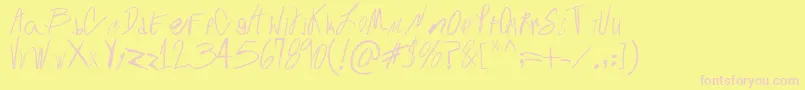 CreativeChalk-Schriftart – Rosa Schriften auf gelbem Hintergrund