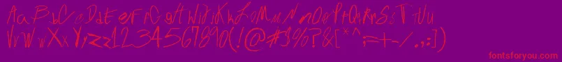 CreativeChalk Font – Red Fonts on Purple Background