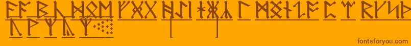 AnglosaxonRunes1 Font – Brown Fonts on Orange Background