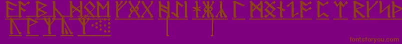 fuente AnglosaxonRunes1 – Fuentes Marrones Sobre Fondo Morado