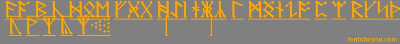 AnglosaxonRunes1 Font – Orange Fonts on Gray Background