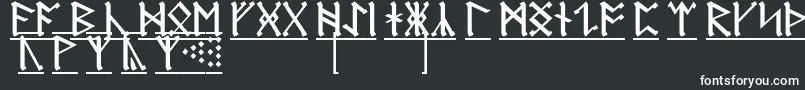 フォントAnglosaxonRunes1 – 白い文字