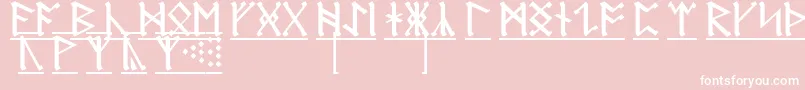 AnglosaxonRunes1 Font – White Fonts on Pink Background